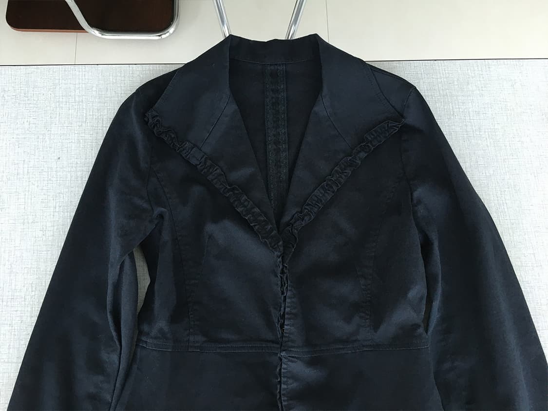 ruffle trim belted jacket 상품이미지3