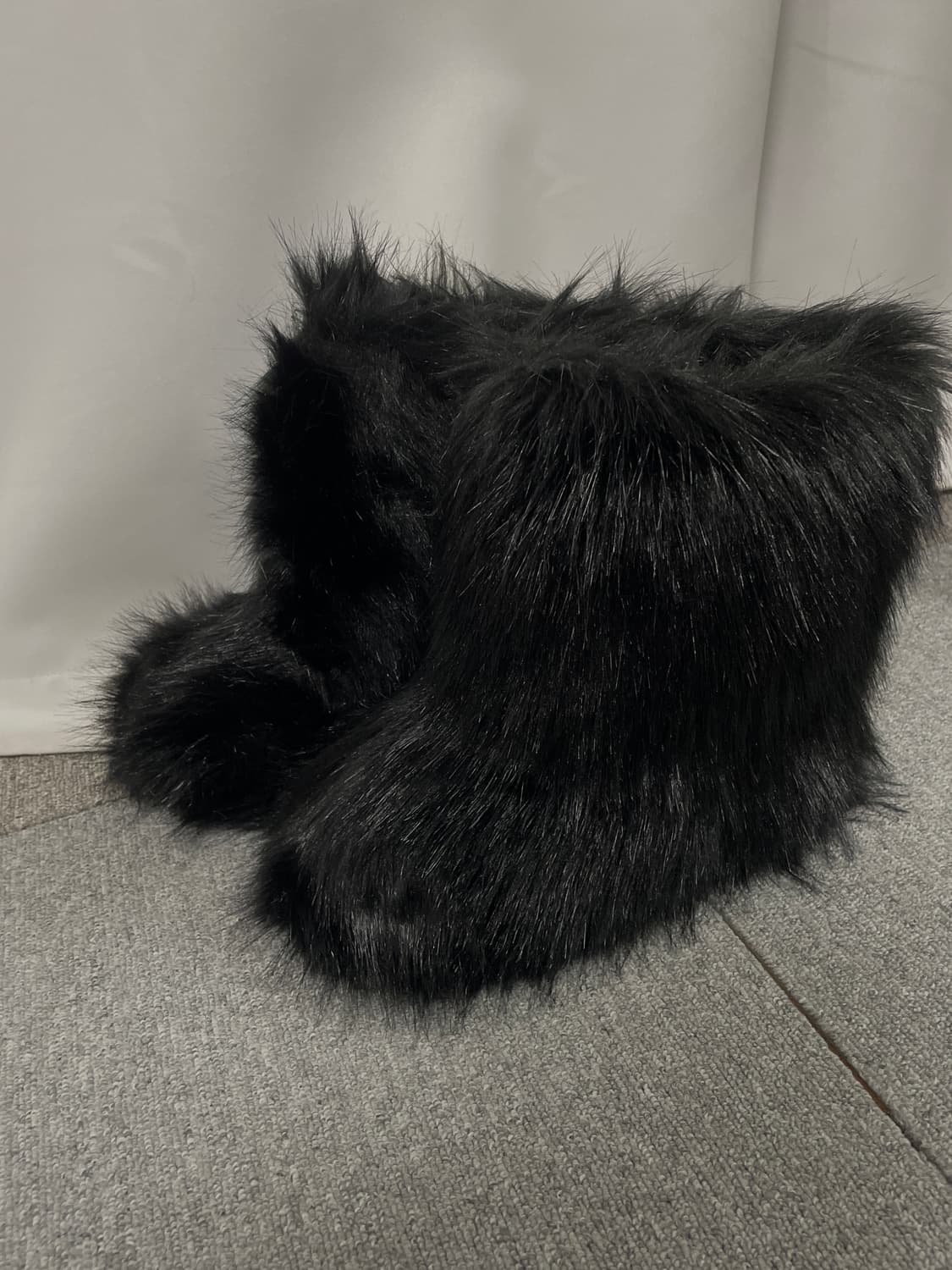 블랙 퍼 부츠 36 사이즈 상품이미지2