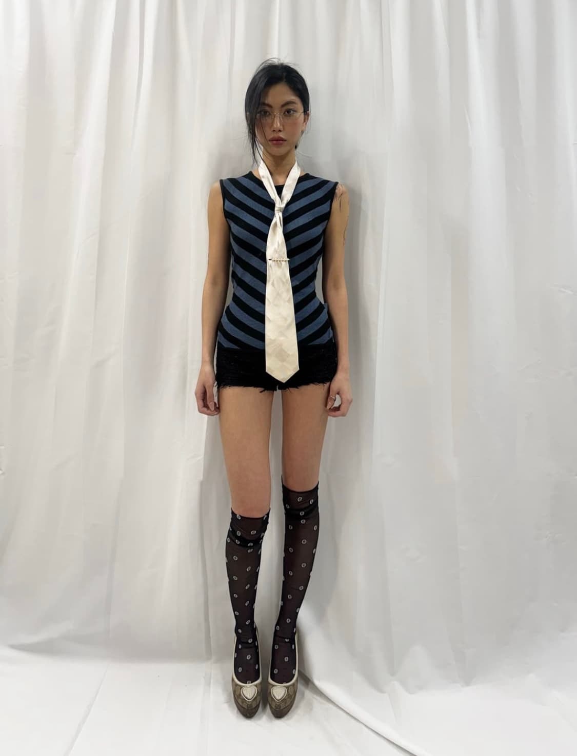 히스테릭 글래머 side strap stripe sleeveless 상품이미지1