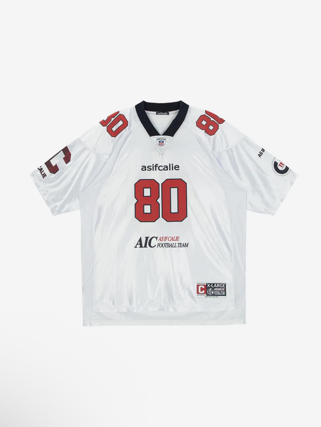 에즈이프 캘리 풋볼 저지 반팔 티셔츠 화이트 상품이미지5
