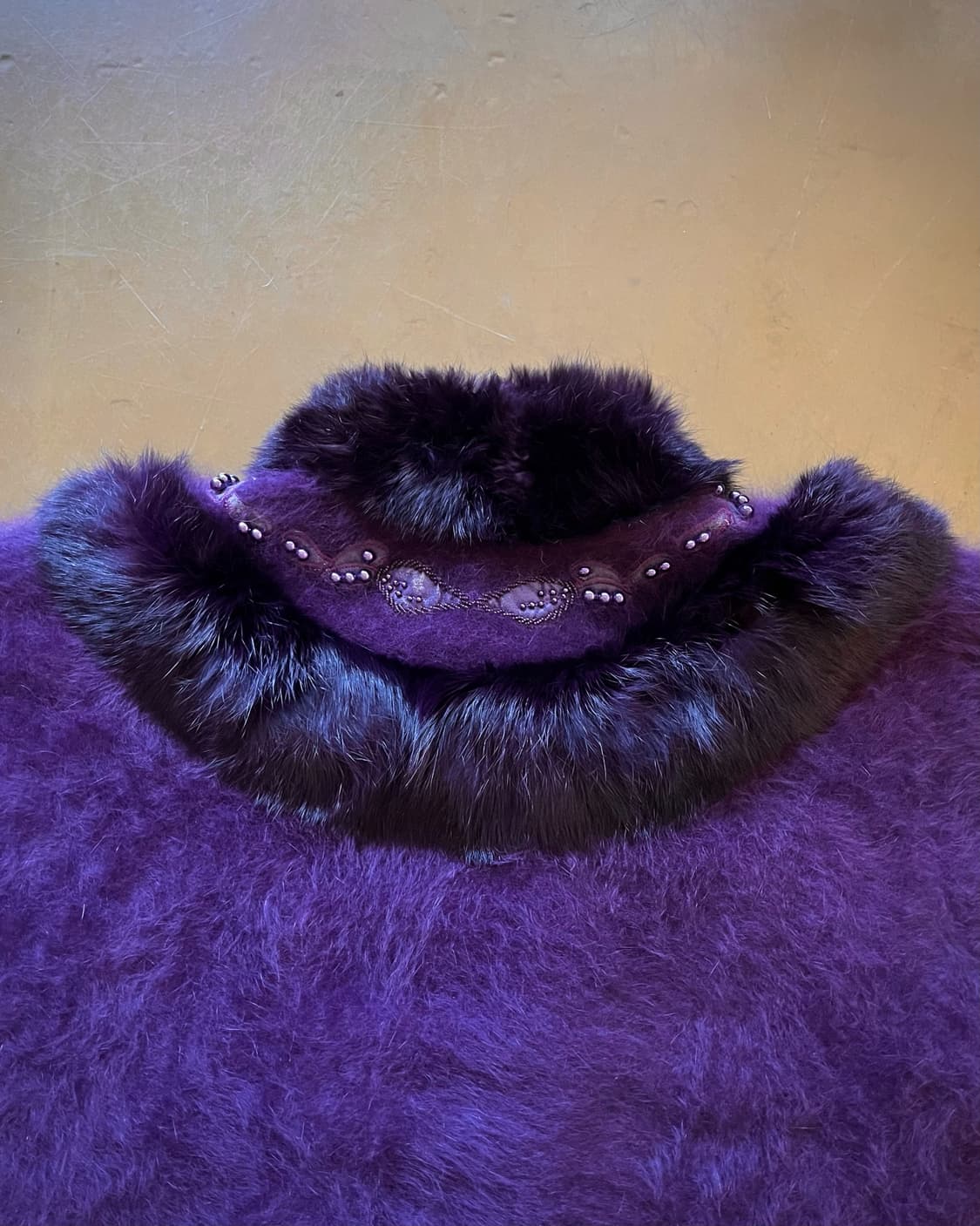 Real Mink Fur Trim Angora Fur Cardigan 상품이미지9