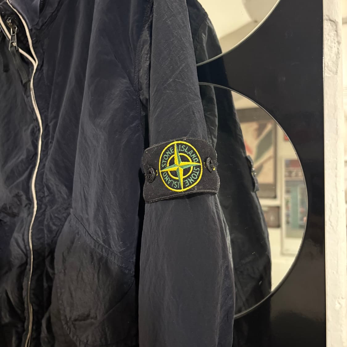스톤아일랜드 다크 네이비 나일론 메탈 후드 집업 자켓 상품이미지5