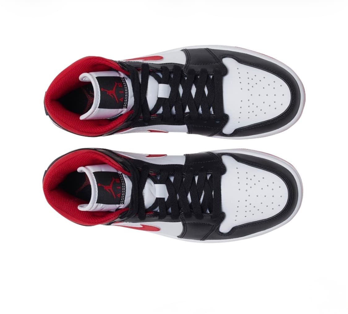 조던 1 미드 짐레드 블랙 화이트 상품이미지3