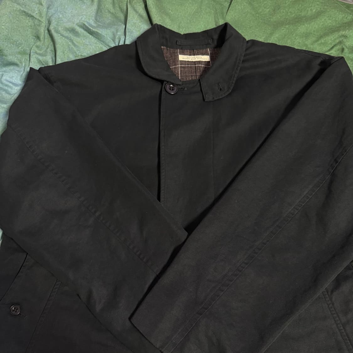 [38]올드조 FLY FRONT DUSTER JACKET BLACK 상품이미지6