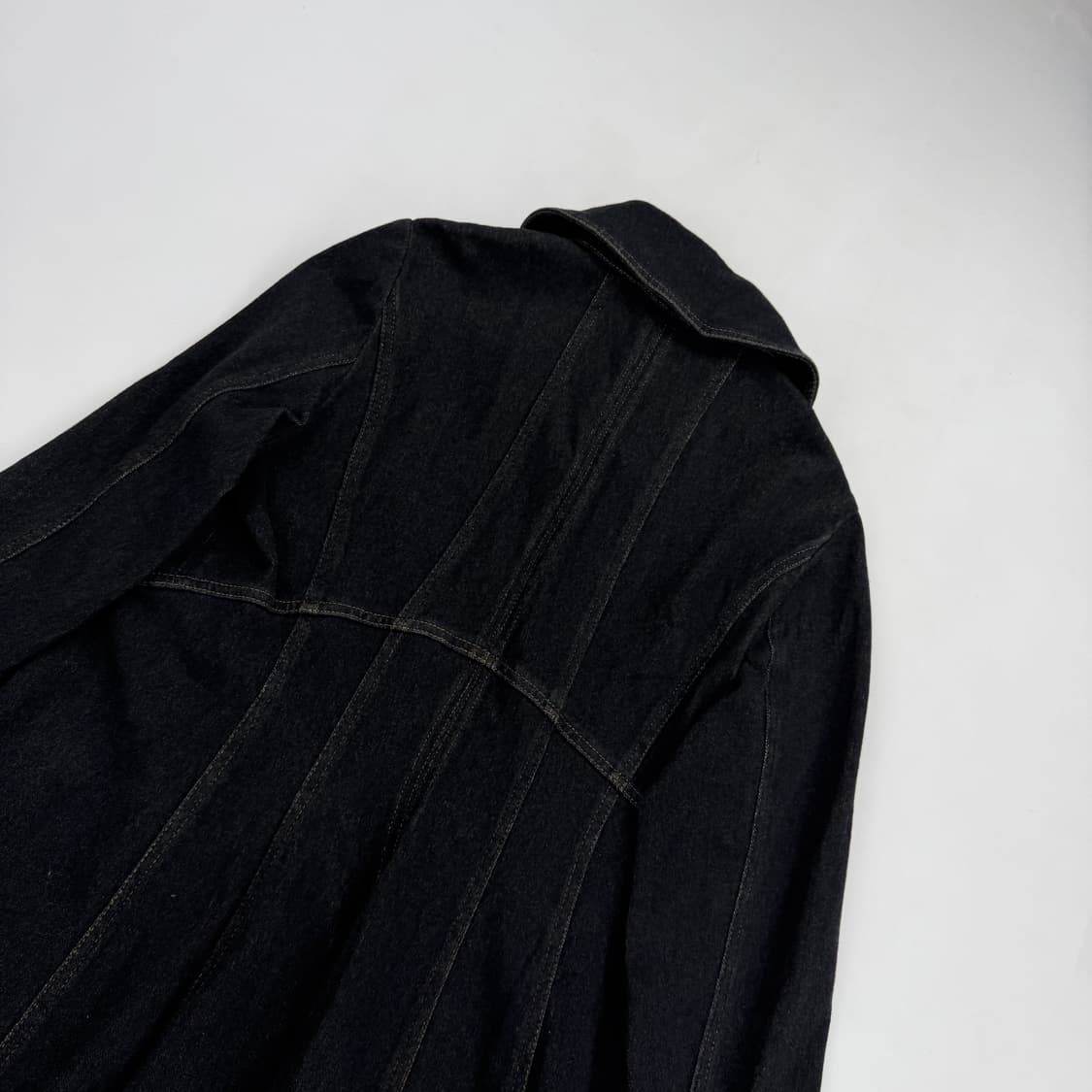 Hiroko koshino 흑청 데님 원피스코트 상품이미지8