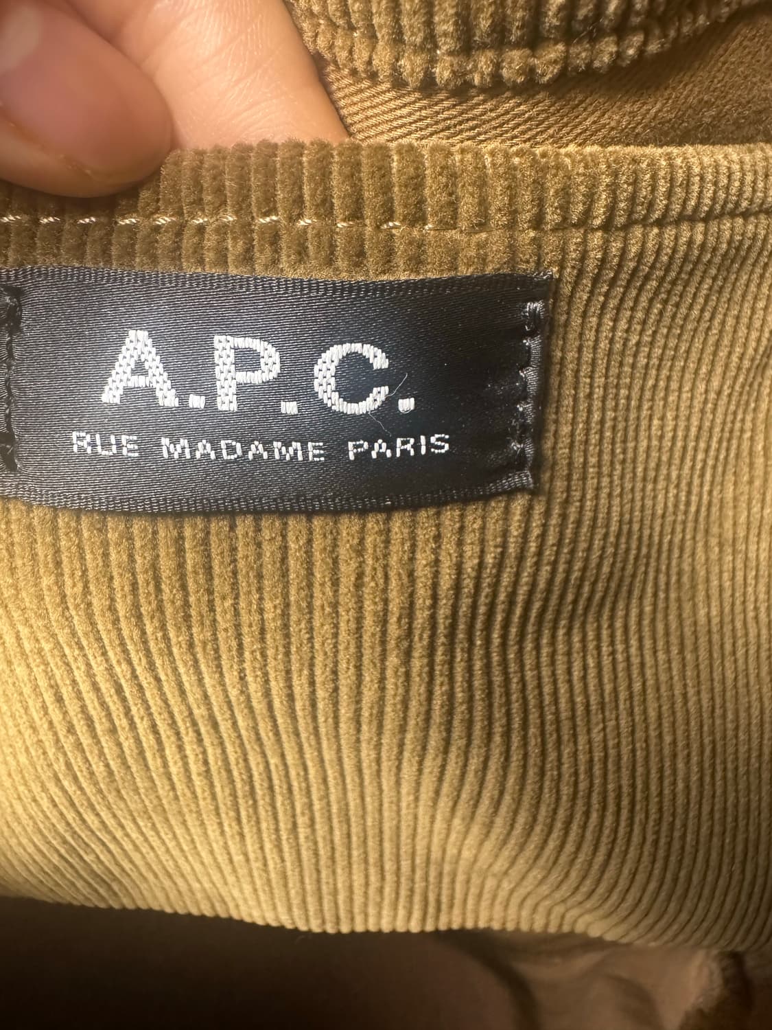 아페쎄 A.P.C 에코백 코듀로이 브라운 상품이미지2