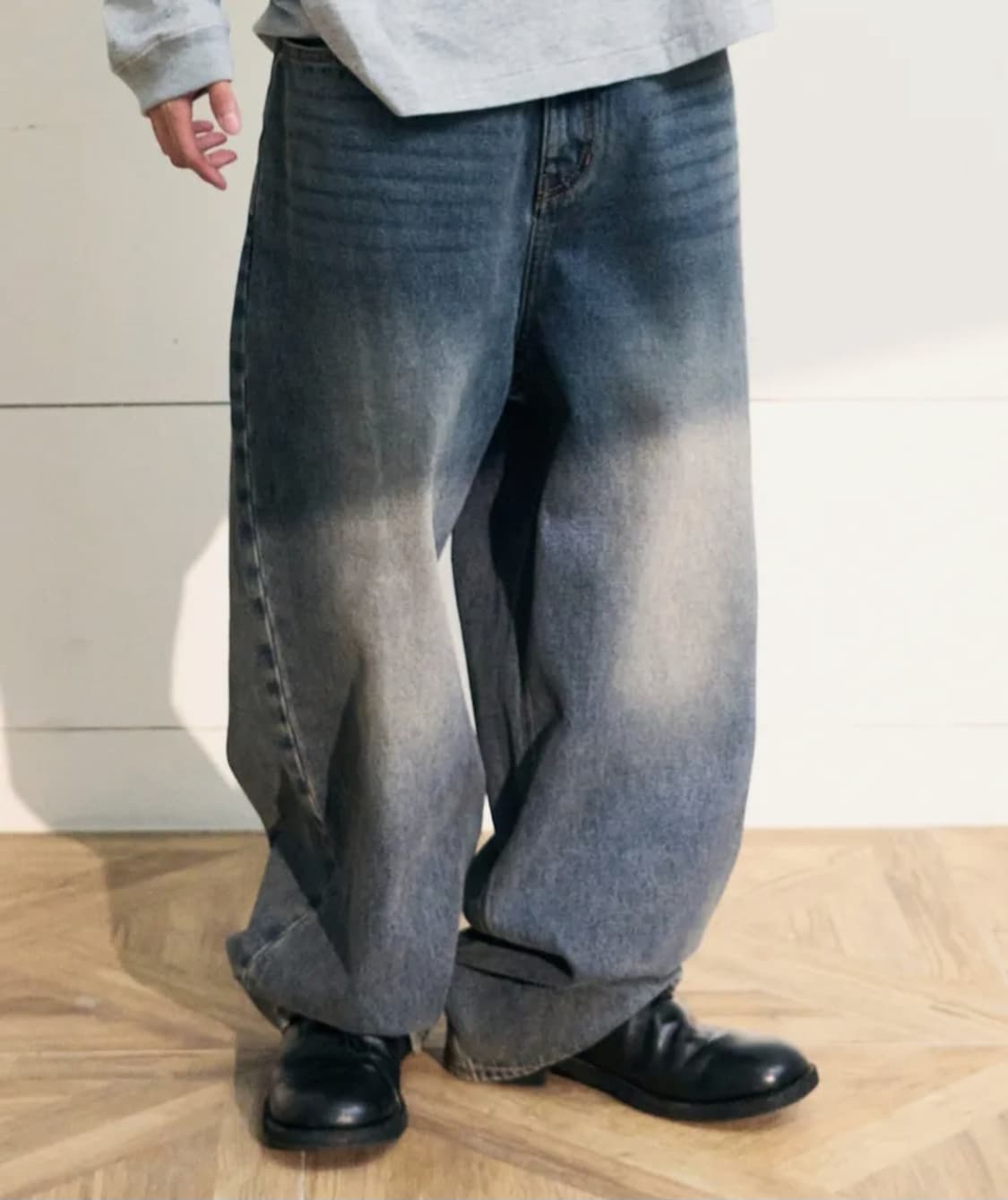 (48)이스트서비스샵 크리즈 워싱 데님 팬츠 상품이미지1