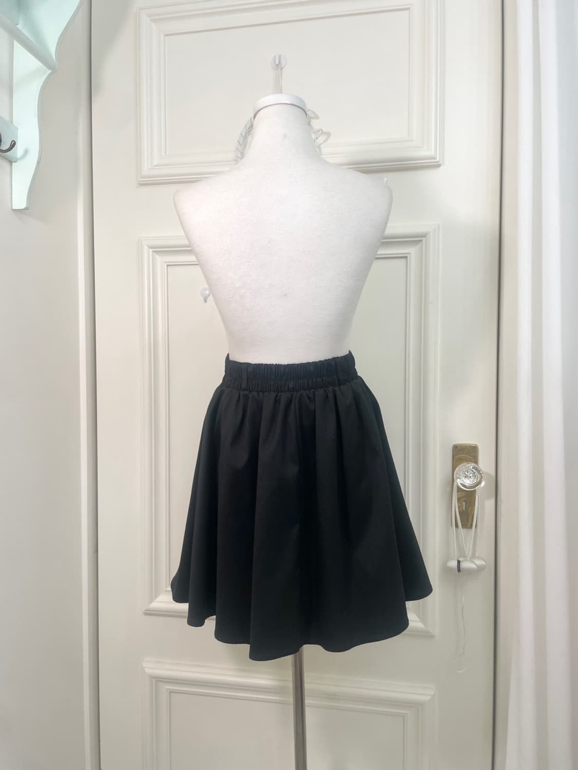 black pleats banding midi skirt(size-M) 상품이미지3
