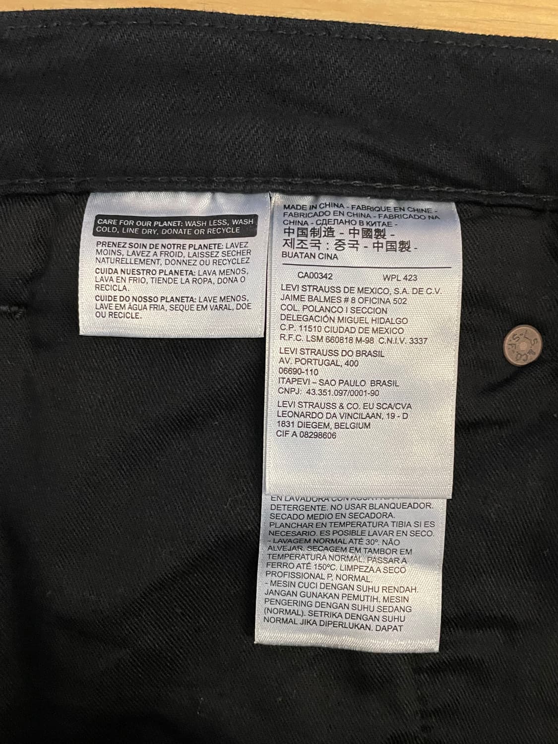 리바이스 프리미엄 LEJ570 블랙 데님 반바지 컷오프(Blank Tap 상품이미지3