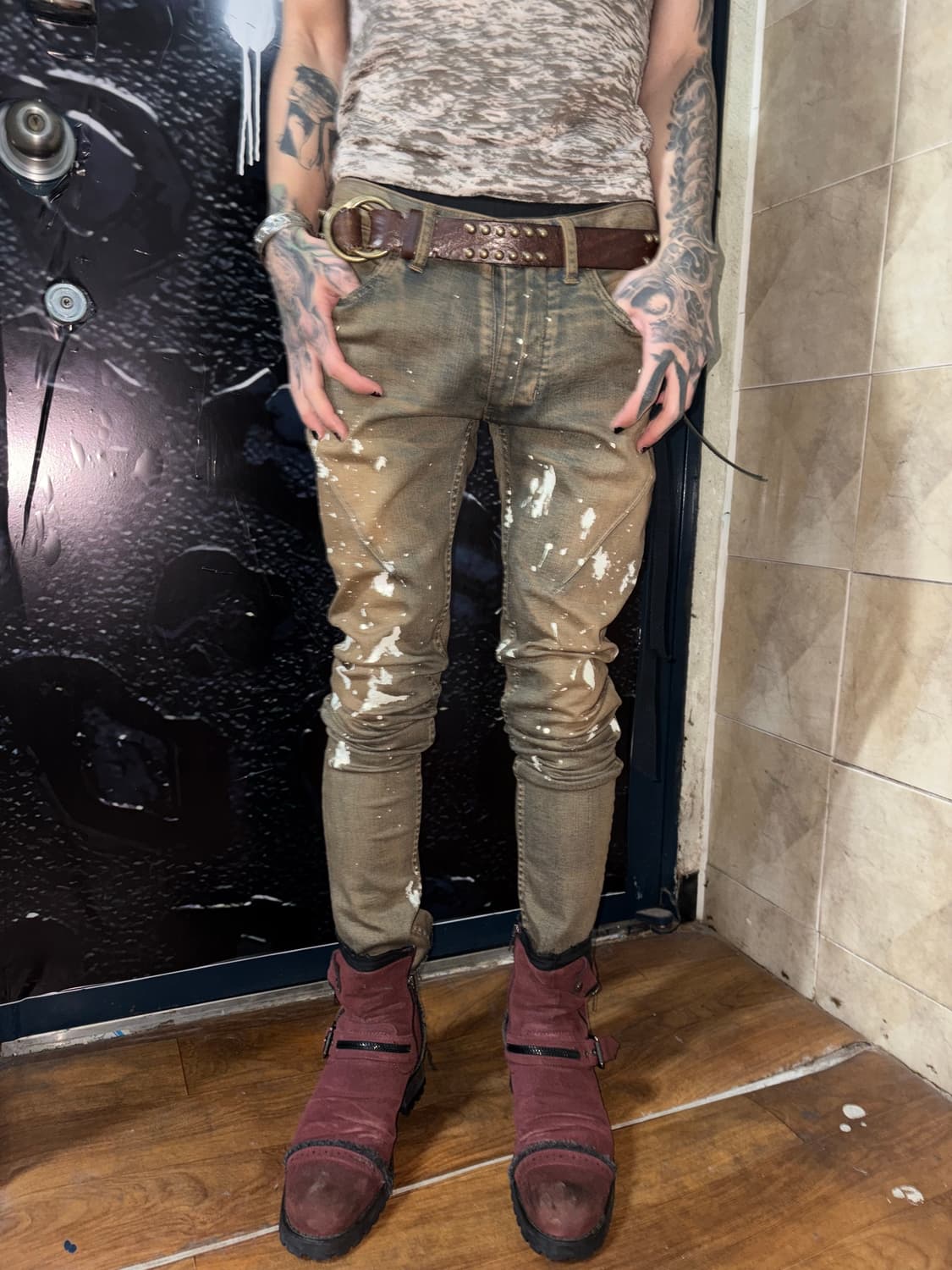 SEIGEKI printing wash denim jeans 상품이미지1