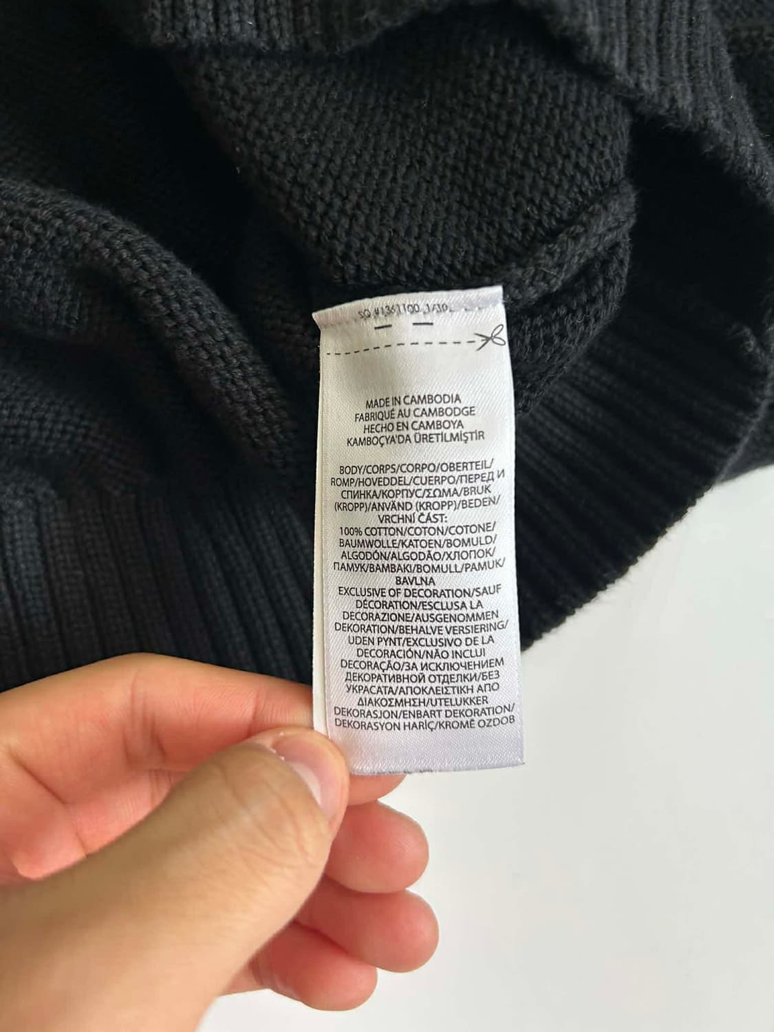 [L] 폴로 랄프로렌 신형 큐알 블랙 크루넥 코튼 니트 스웨터 상품이미지7