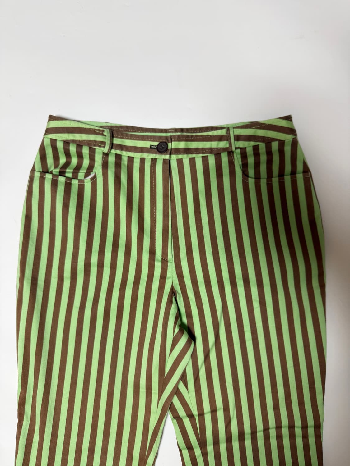 VTG 빈티지 그린 스트라이프 크롭 팬츠 상품이미지6