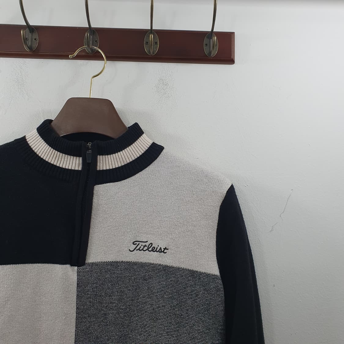 L 타이틀리스트 남성 골프웨어 방풍 반집업 니트 스웨터 상품이미지2