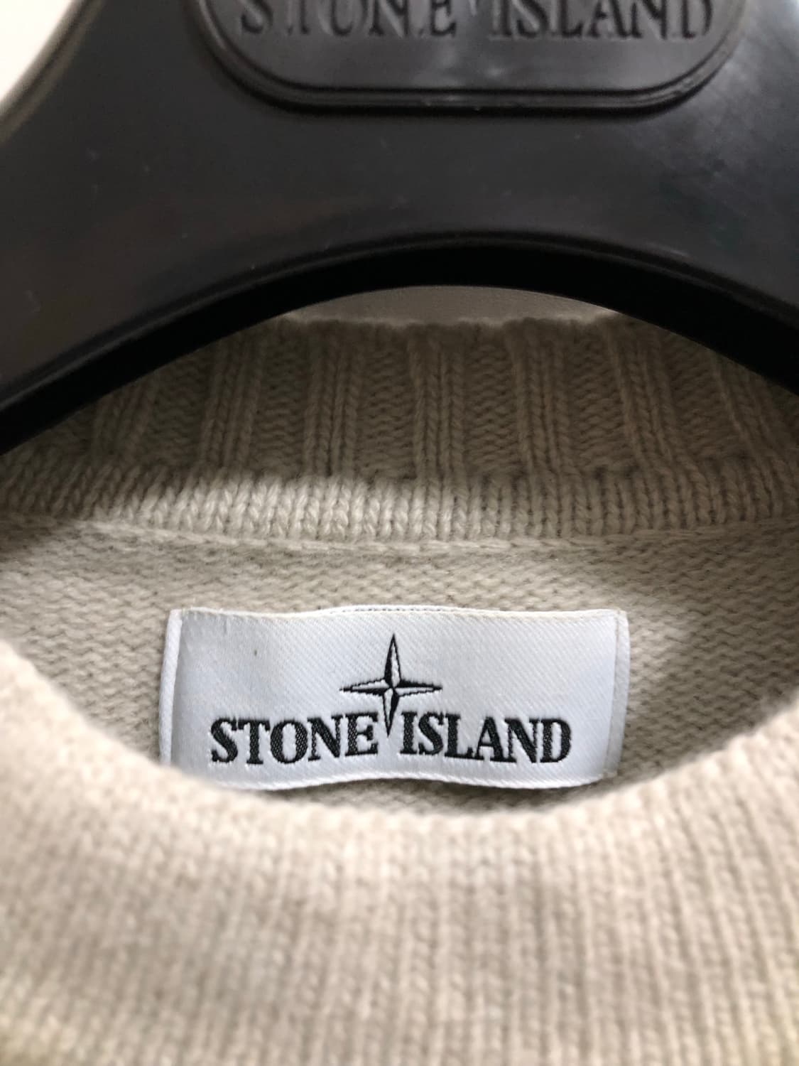 [M] 스톤아일랜드 램스울 니트 스웨터 베이지 상품이미지4