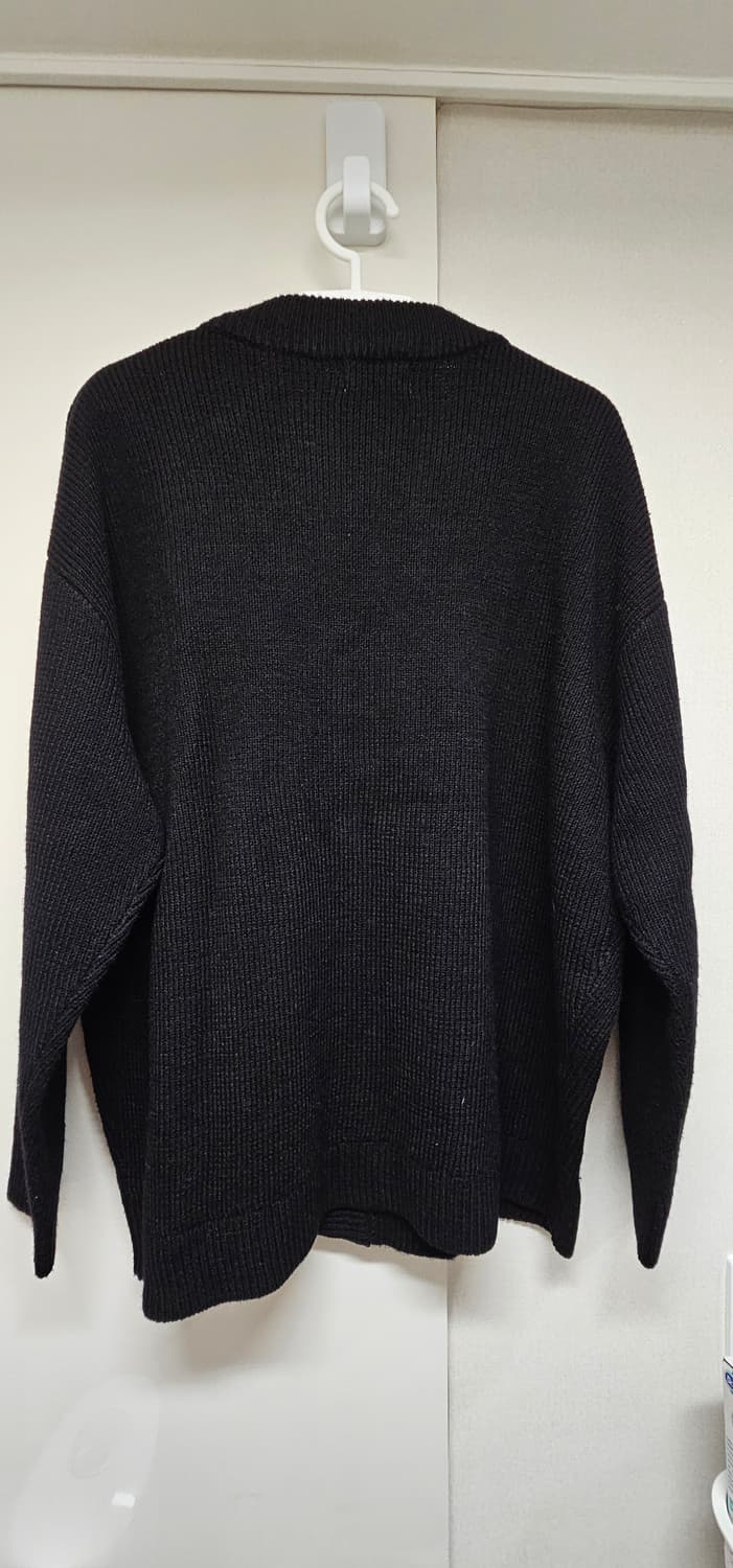 커스텀어클락 헤비 울 오버핏 가디건 블랙 L 상품이미지4