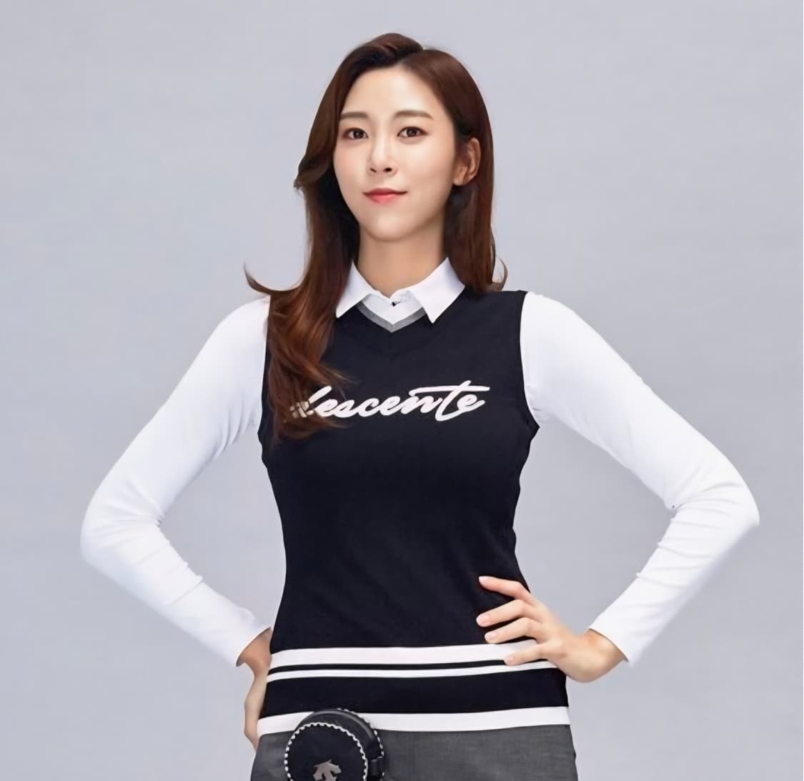 데상트골프 골프 에센셜 브이넥 니트 베스트 85 상품이미지1