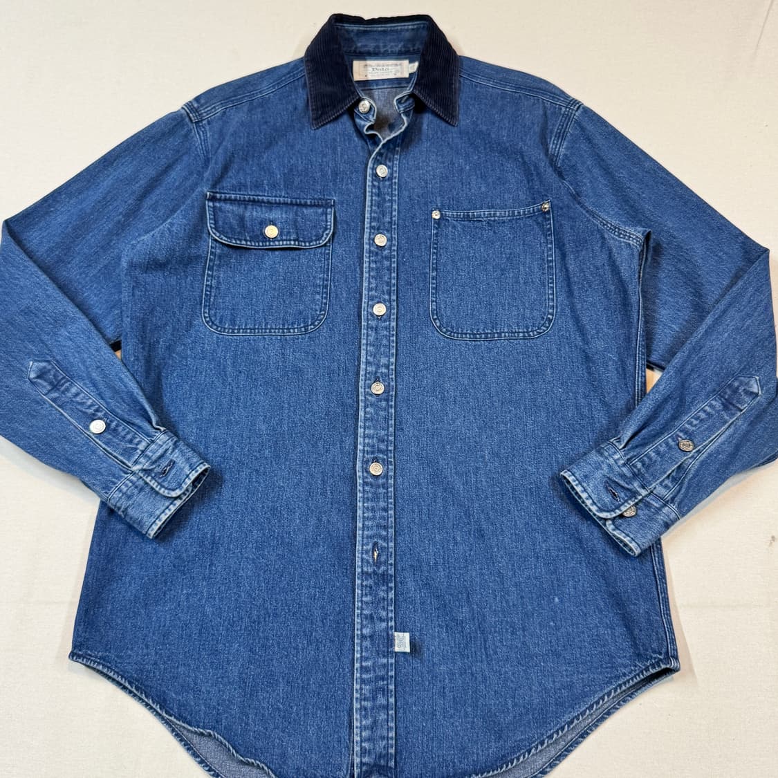 S) 폴로 랄프로렌 코듀로이 배색 데님 던가리 워크 셔츠 상품이미지2