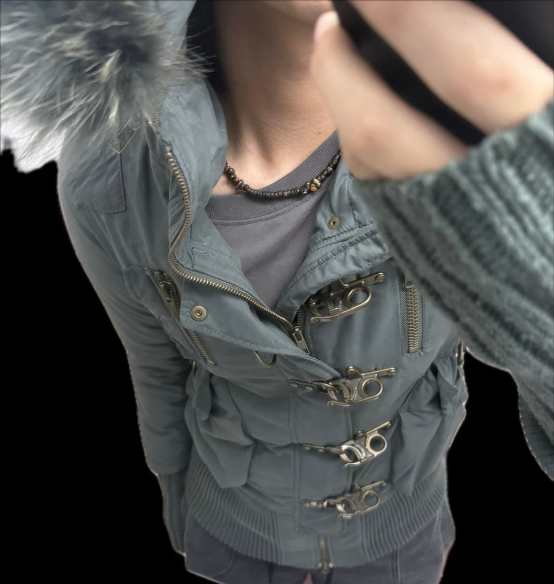 SLY 보노 넥 버클 롱 자켓 상품이미지2