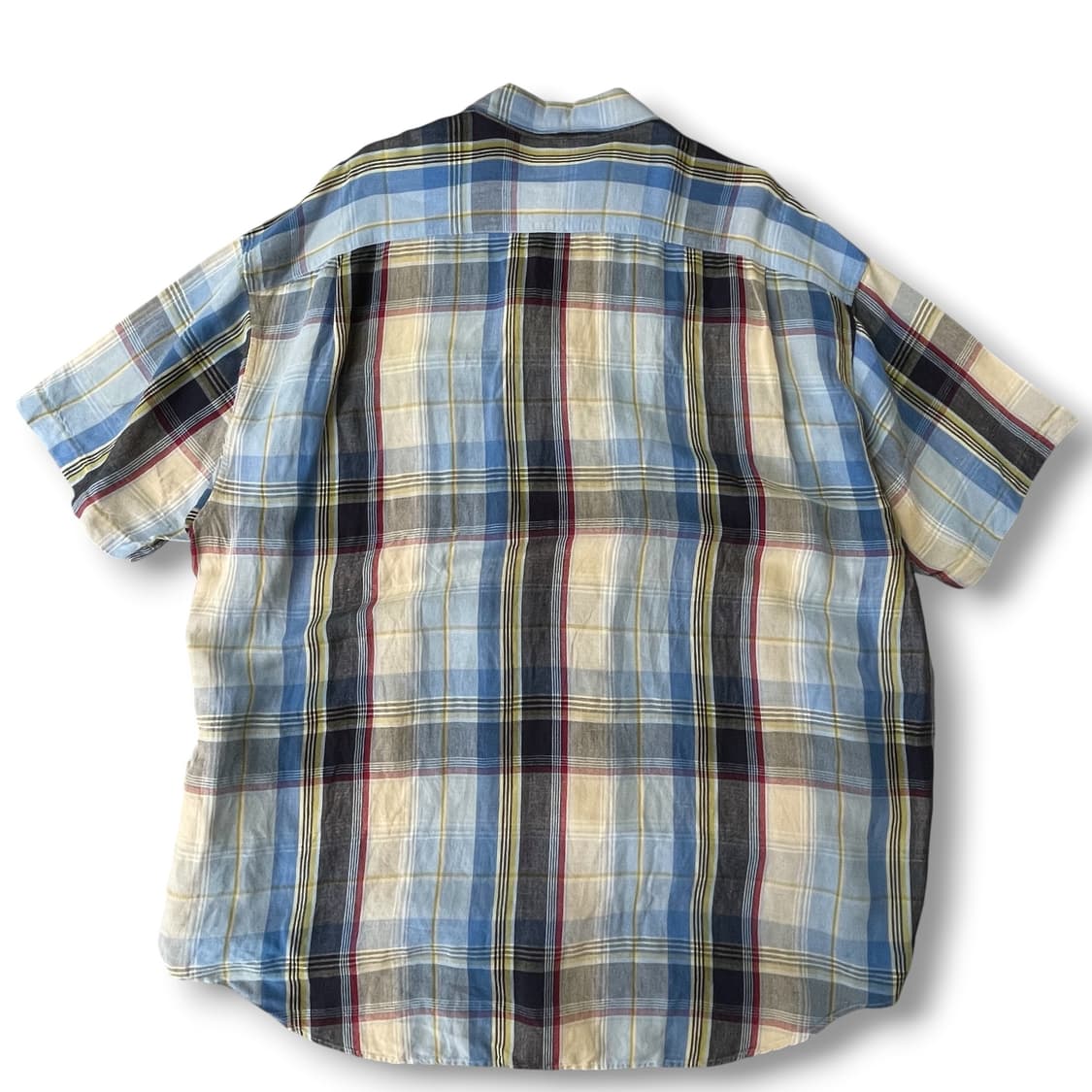 노티카 린넨 오버사이즈 체크 반팔셔츠 2XL 상품이미지2