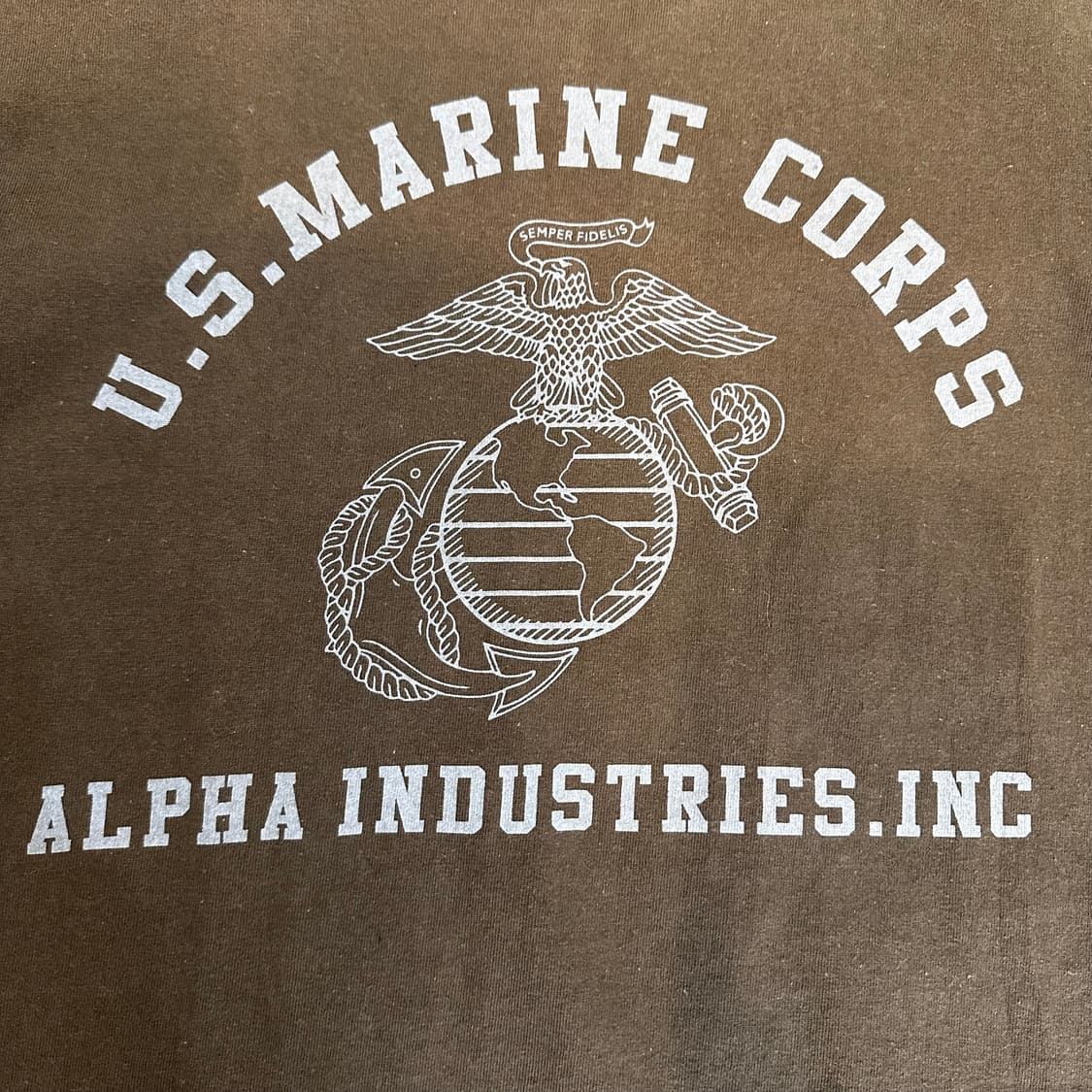 알파인더스트리 USMC 로고 반팔 티셔츠M 상품이미지3