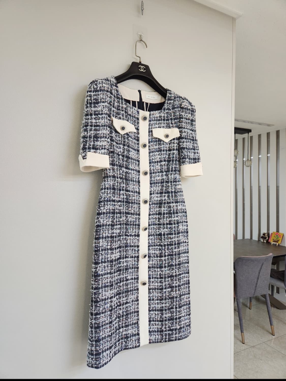 미샤 트위드 원피스 55사이즈 상품이미지4