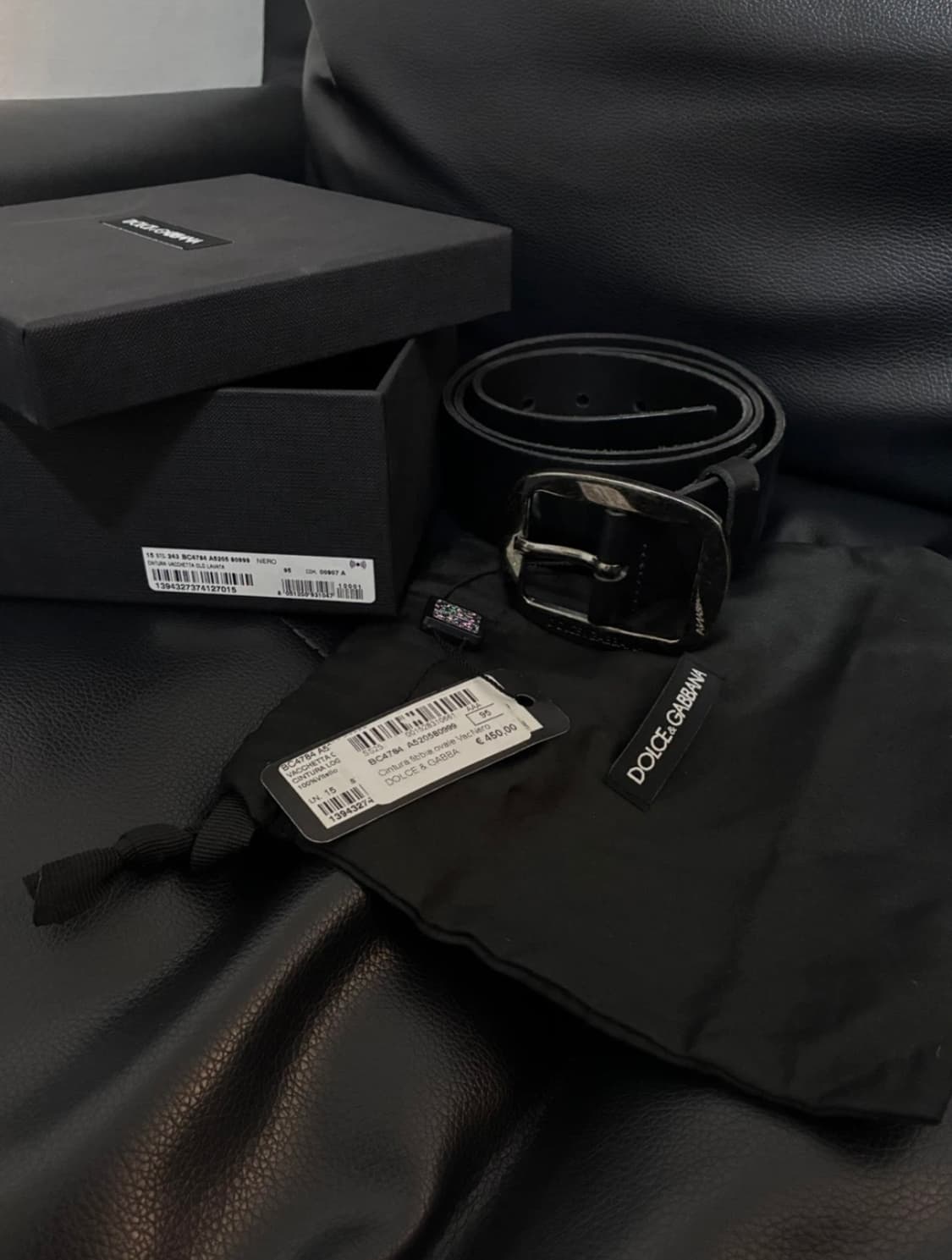돌체앤가바나 레더 오벌 벨트 블랙 상품이미지3