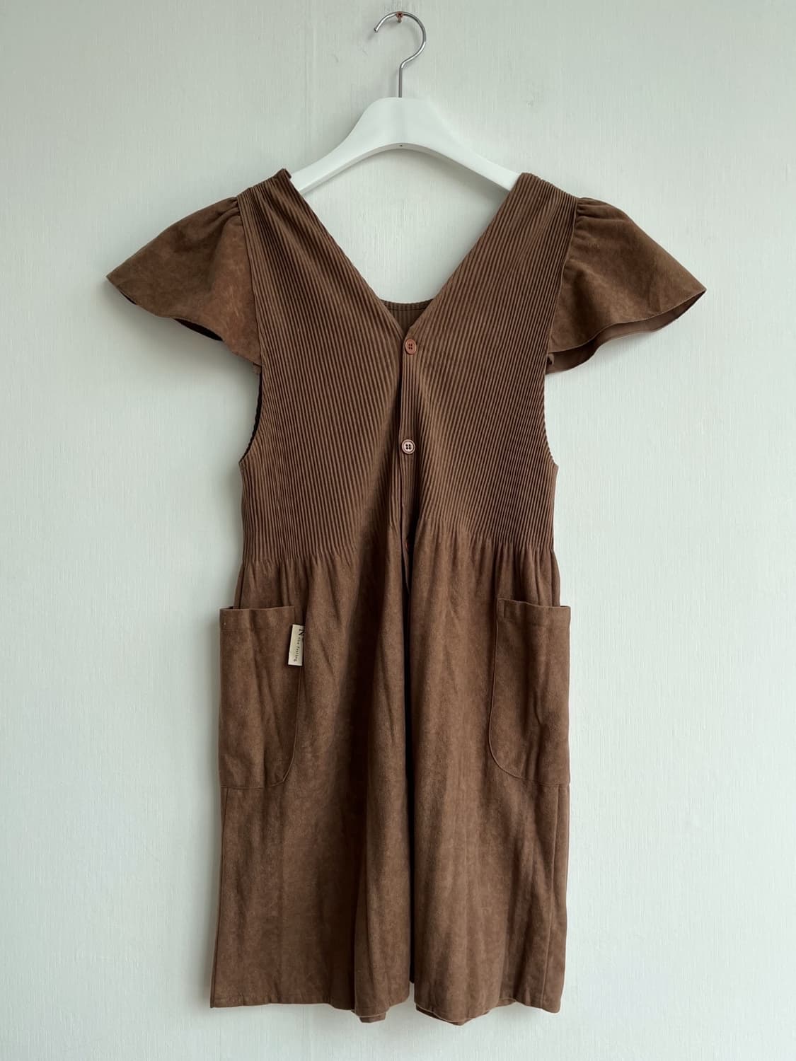  N° THE FEELING 브라운 포켓 미니 원피스 상품이미지1