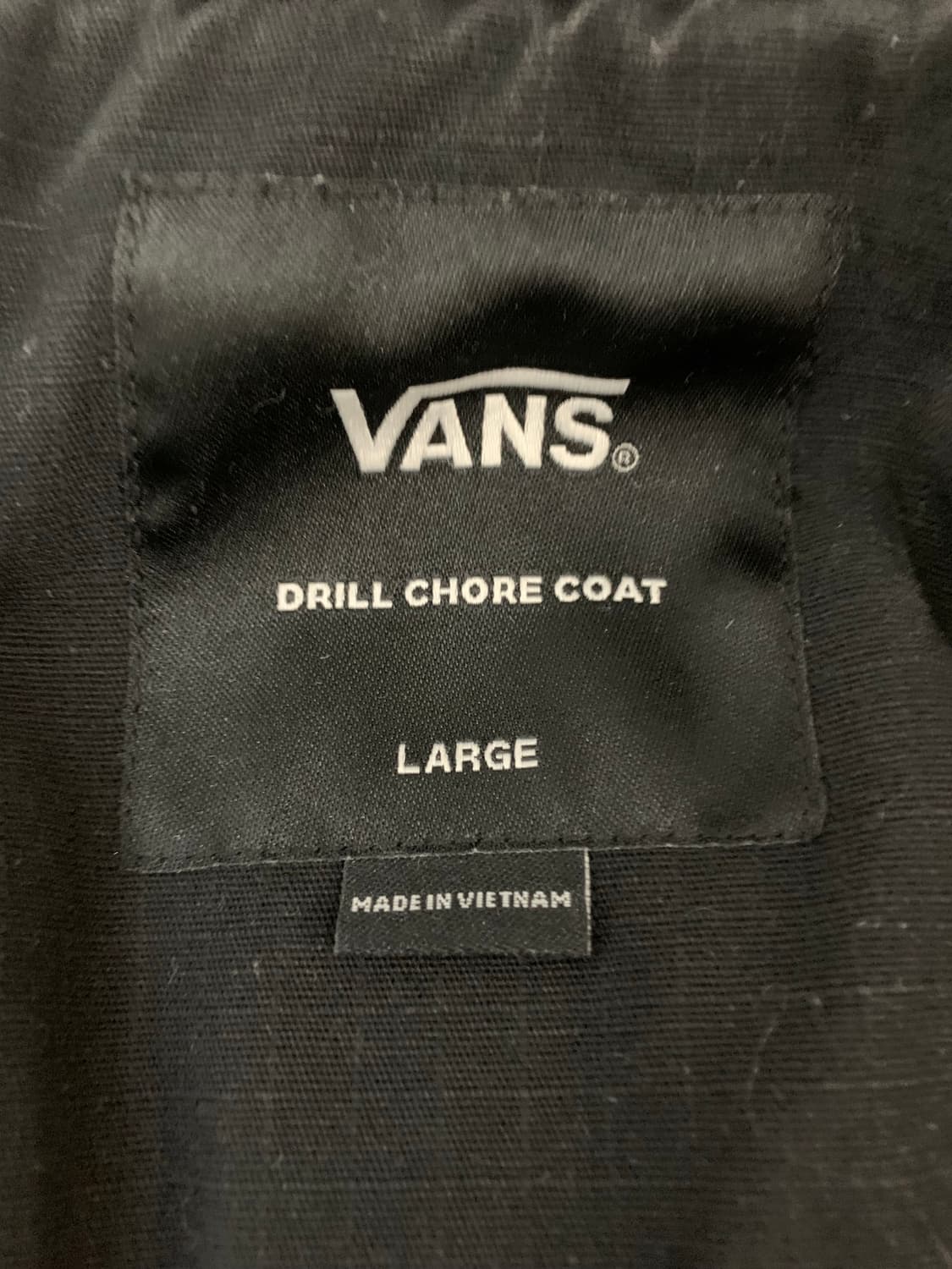 반스 드릴 초어 코트 블랙 L 상품이미지5
