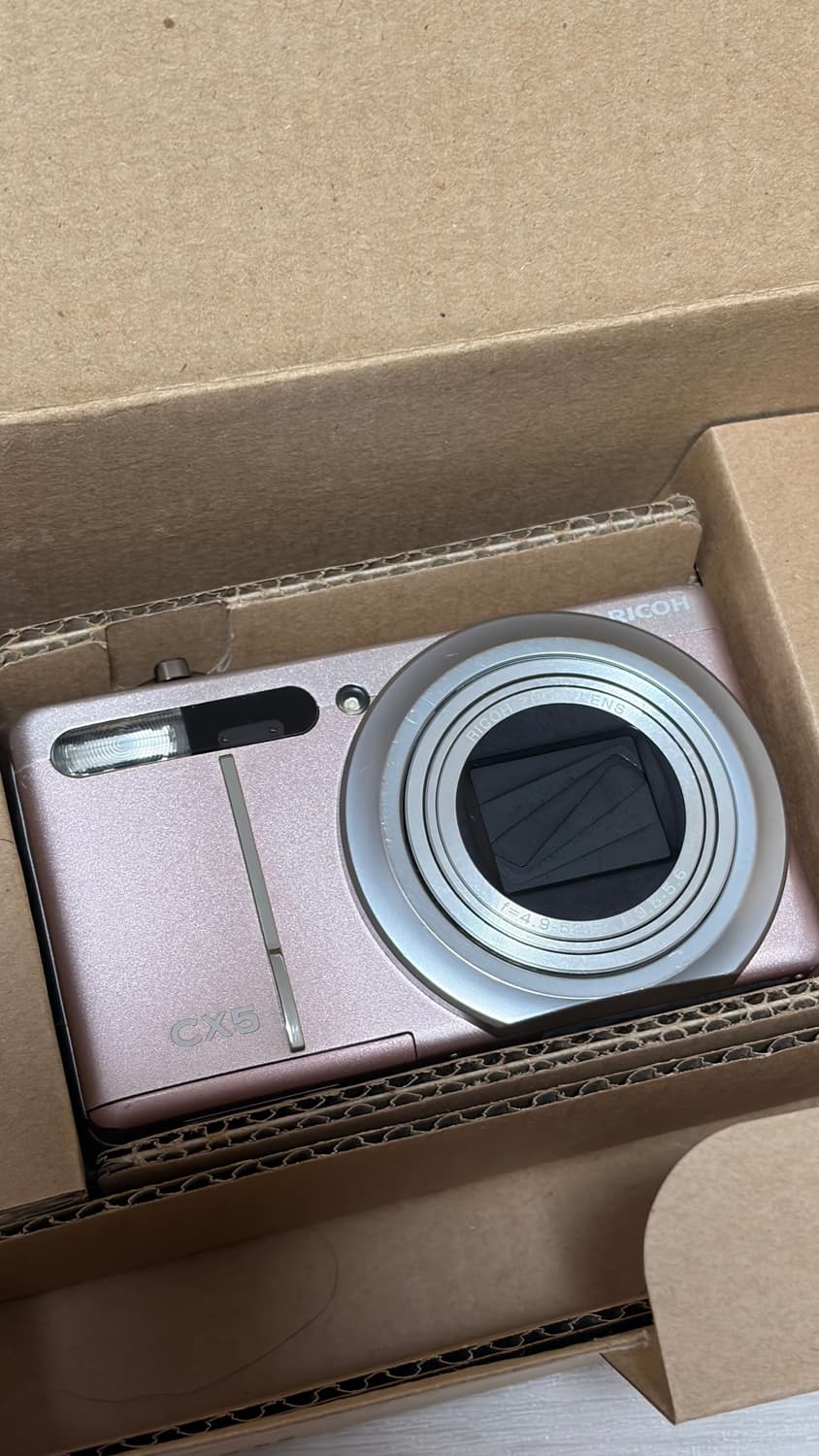 직찍작례O) 리코 CX5 핑크 빈티지카메라 상품이미지1