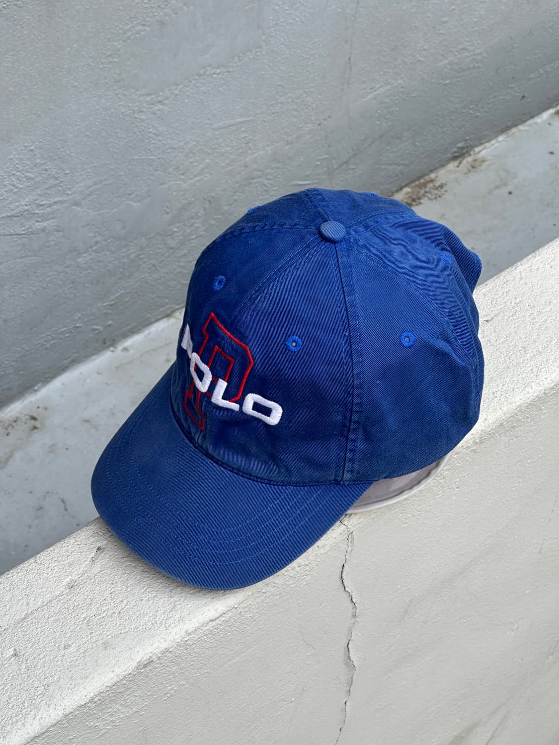 [F] 폴로 랄프로렌 빈티지 듀얼로고 빈티지 블루 볼캡 모자 상품이미지2