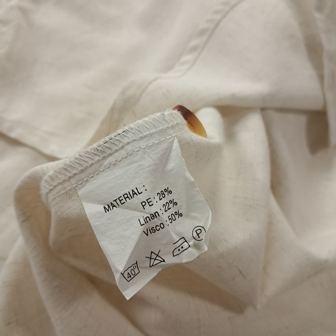 CK648 XL 90s 독일판 바바리안 린넨 비스코스 반팔 셔츠 남방 상품이미지5