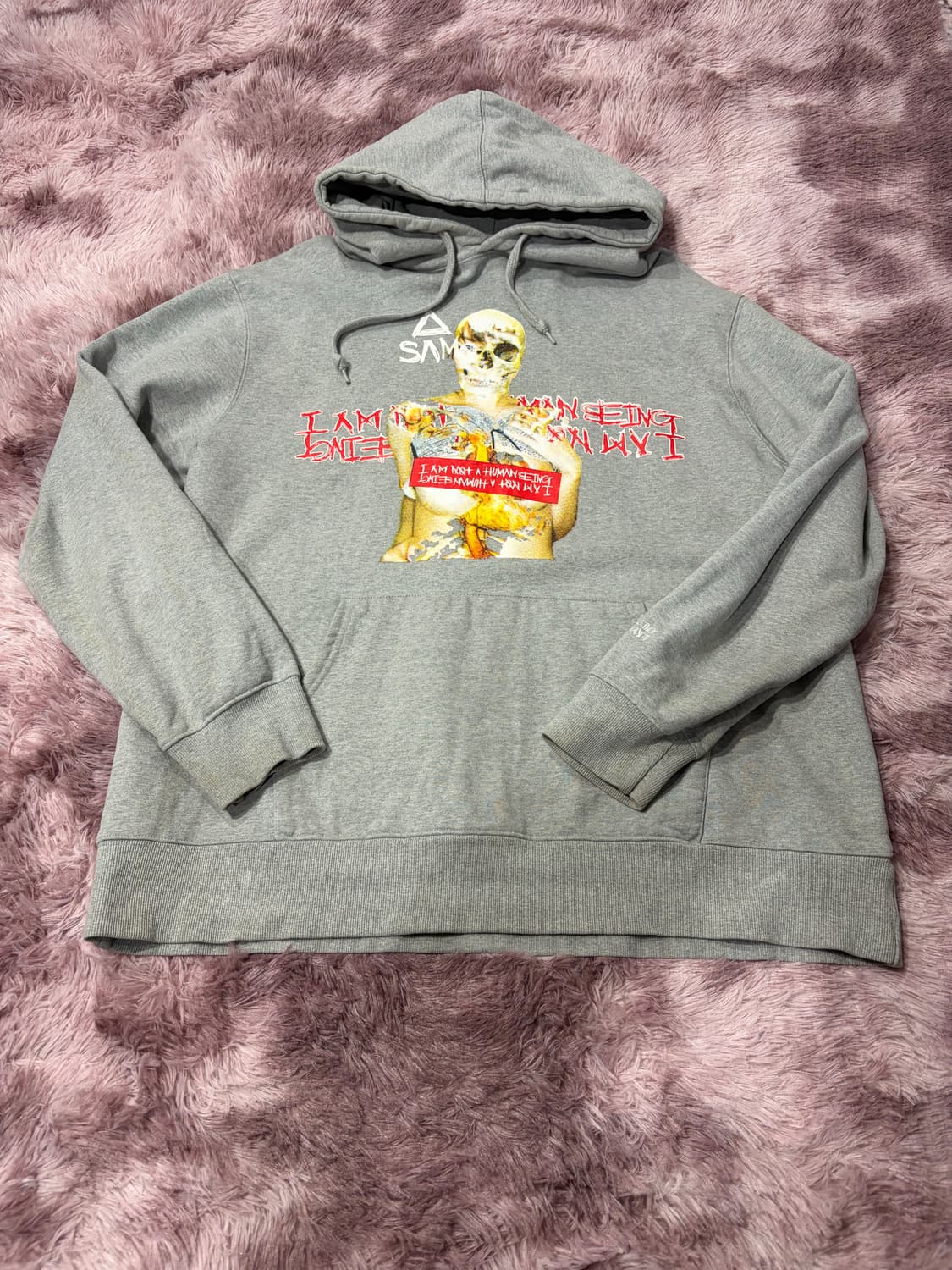 아임낫어휴먼비잉 스컬후드티 상품이미지2