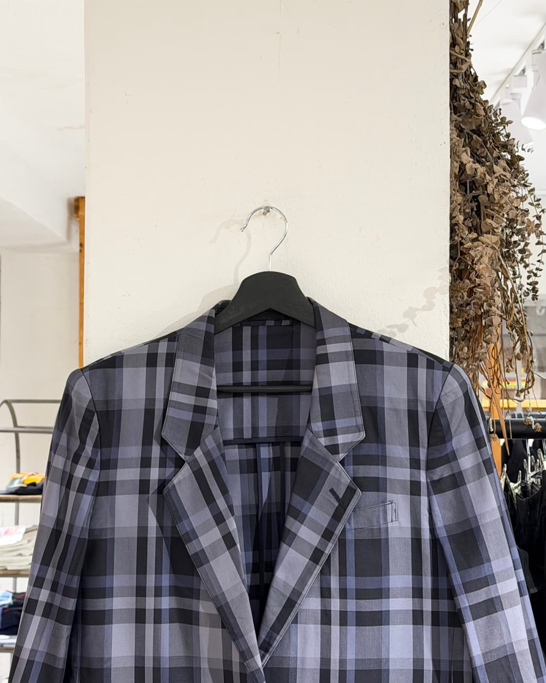 버버리 네이비 노바 체크 투버튼 자켓/스커트 (셋업)  상품이미지2