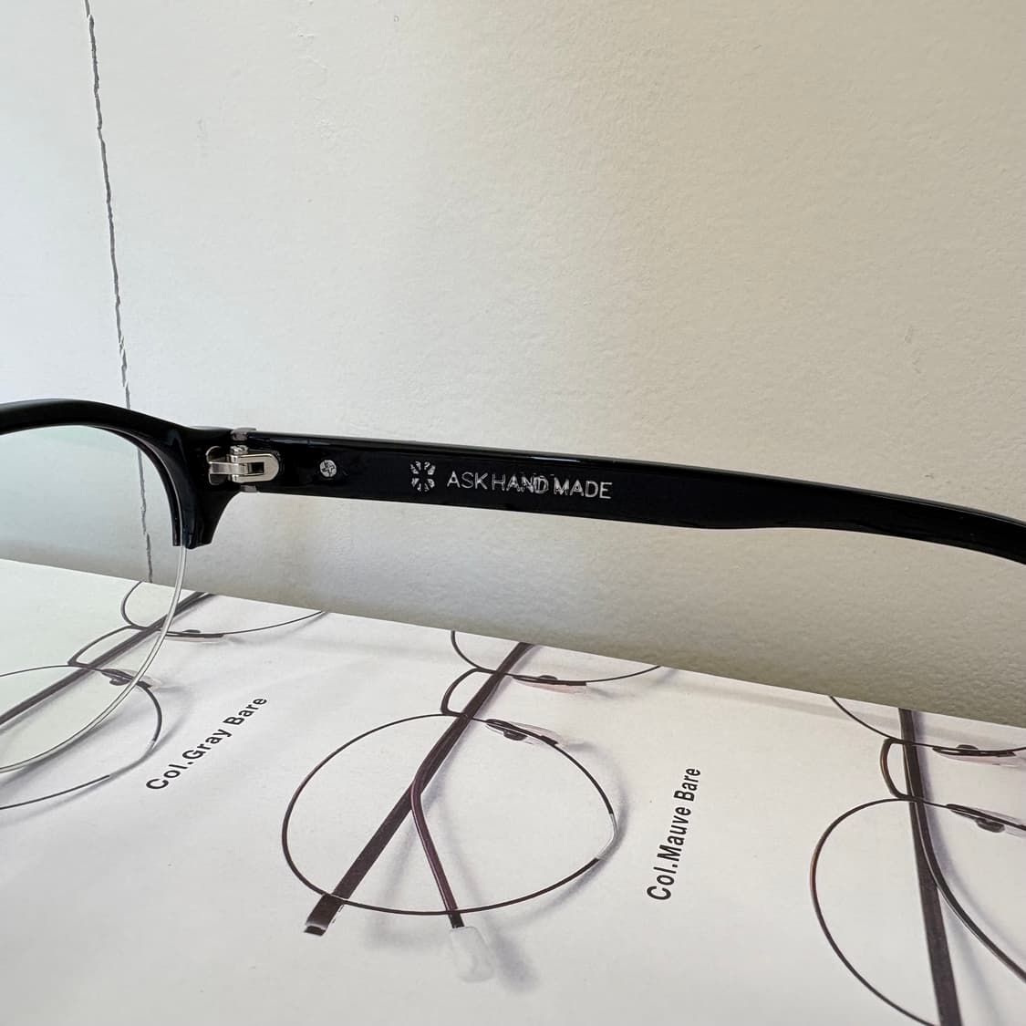 ASK 오벌형 반무테 빈티지안경 상품이미지3