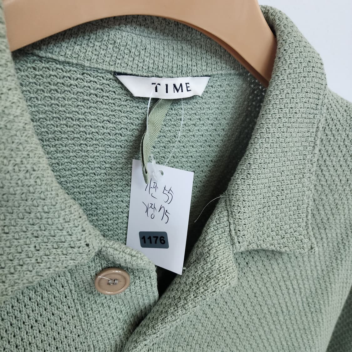 타임 반팔 카라 티셔츠 그린 상품이미지7