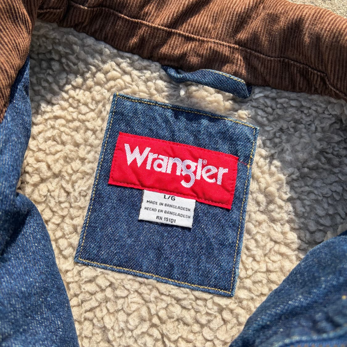 랭글러 빈티지 쉐르파 워크 데님자켓 L 상품이미지8