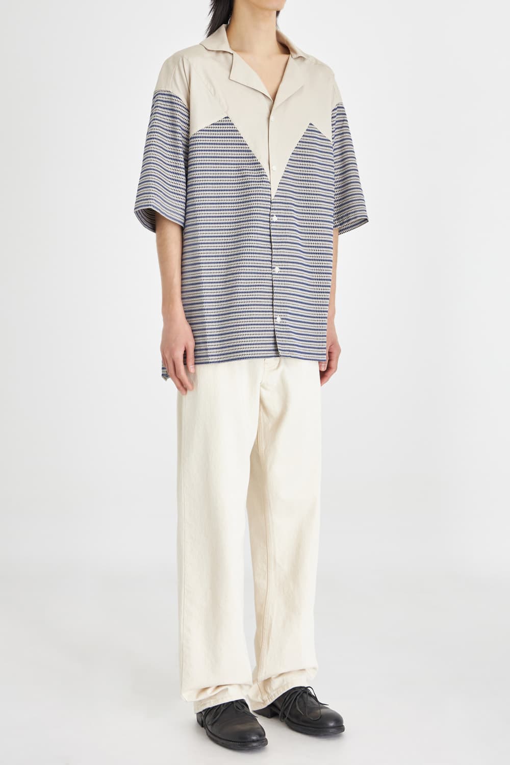 알루왈리아 자카드 반팔 셔츠(하프 셔츠) 상품이미지7