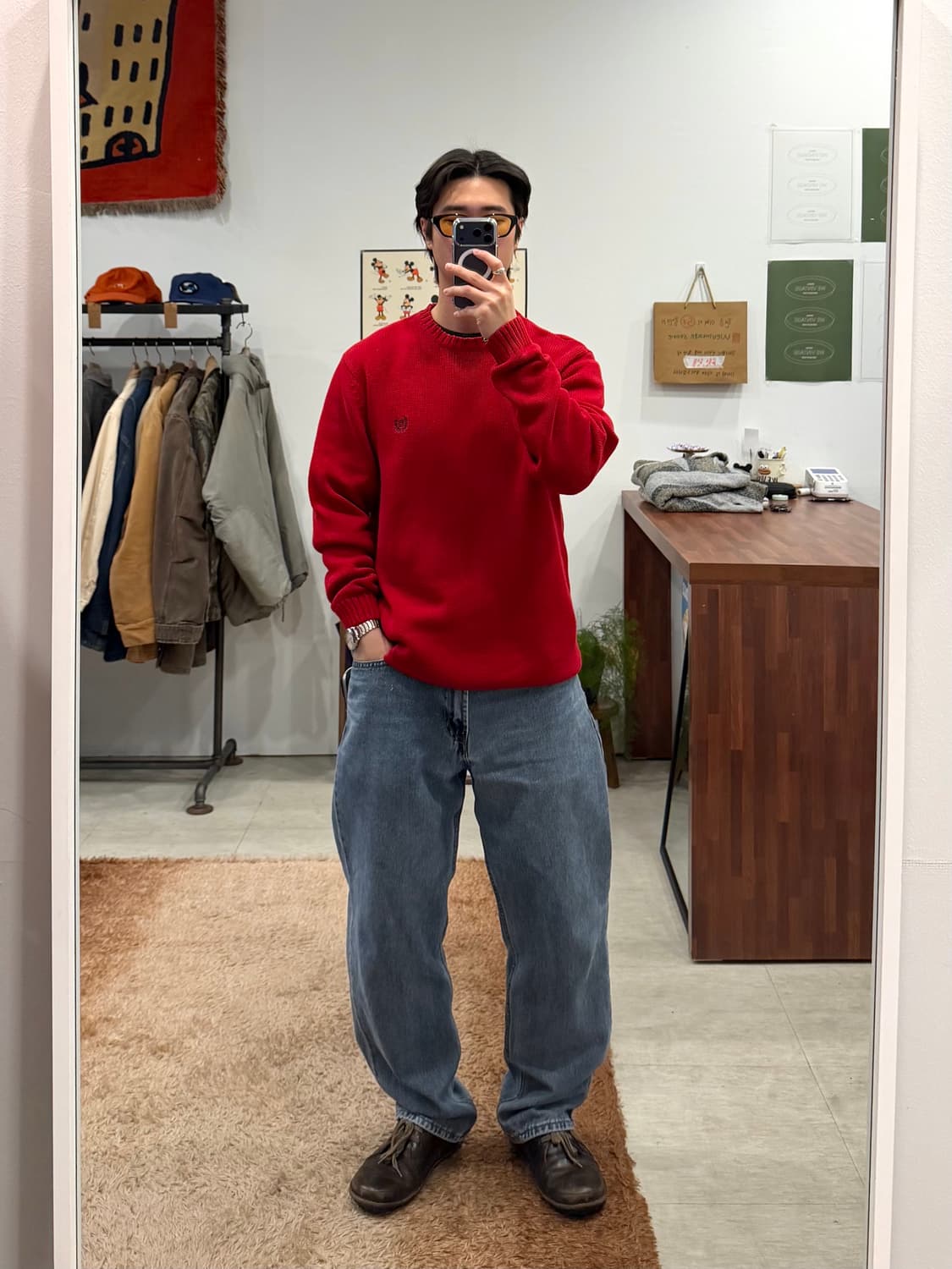 Chaps Ralph Lauren 챕스 랄프로렌 크루넥 니트 (red) 상품이미지2