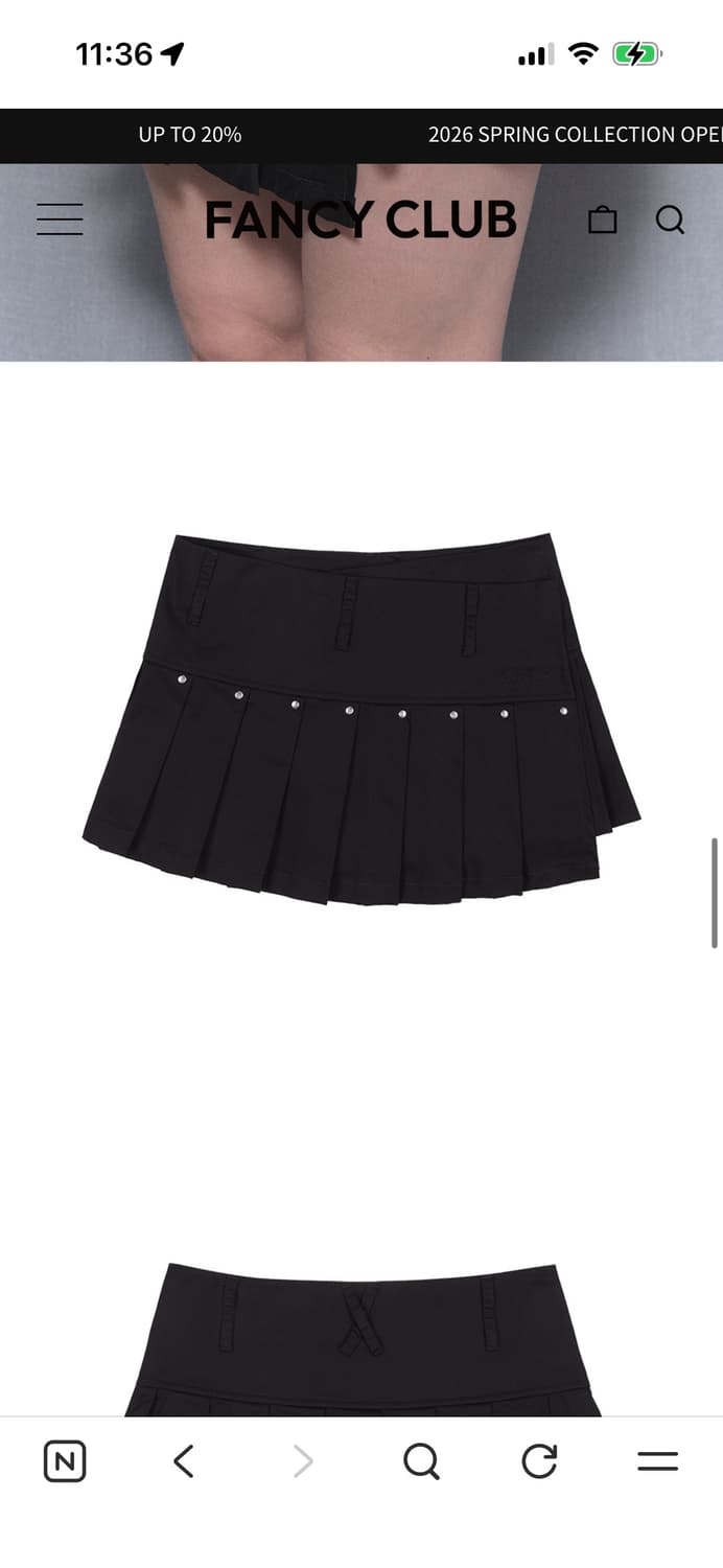 팬시클럽 PLEATS LAYERED WRAP SKIRT (BLACK) 상품이미지9