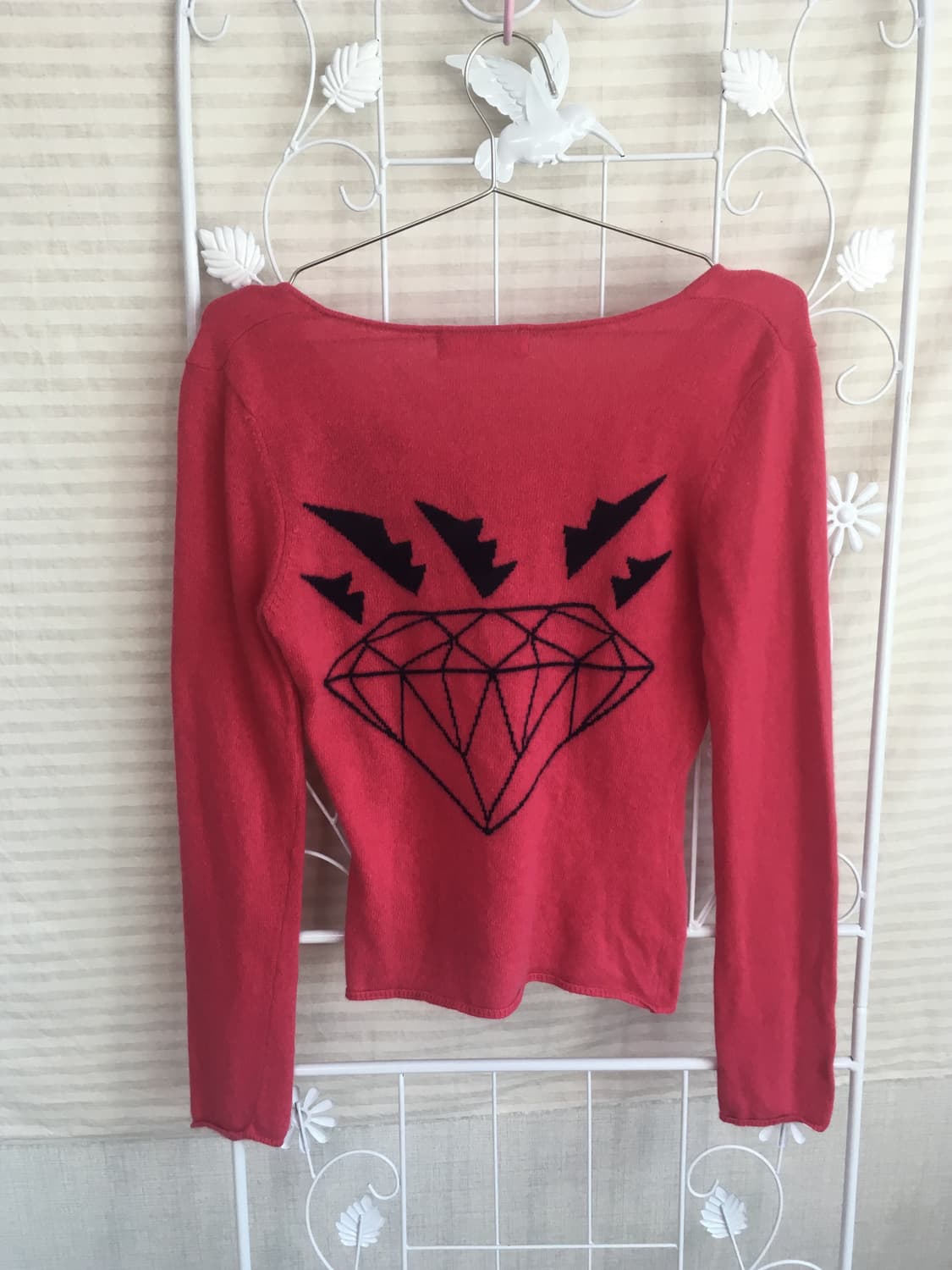 jpn vintage 마젠타핑크 캐시미어 펑키 니트 y2k 갸루 펑크 상품이미지3