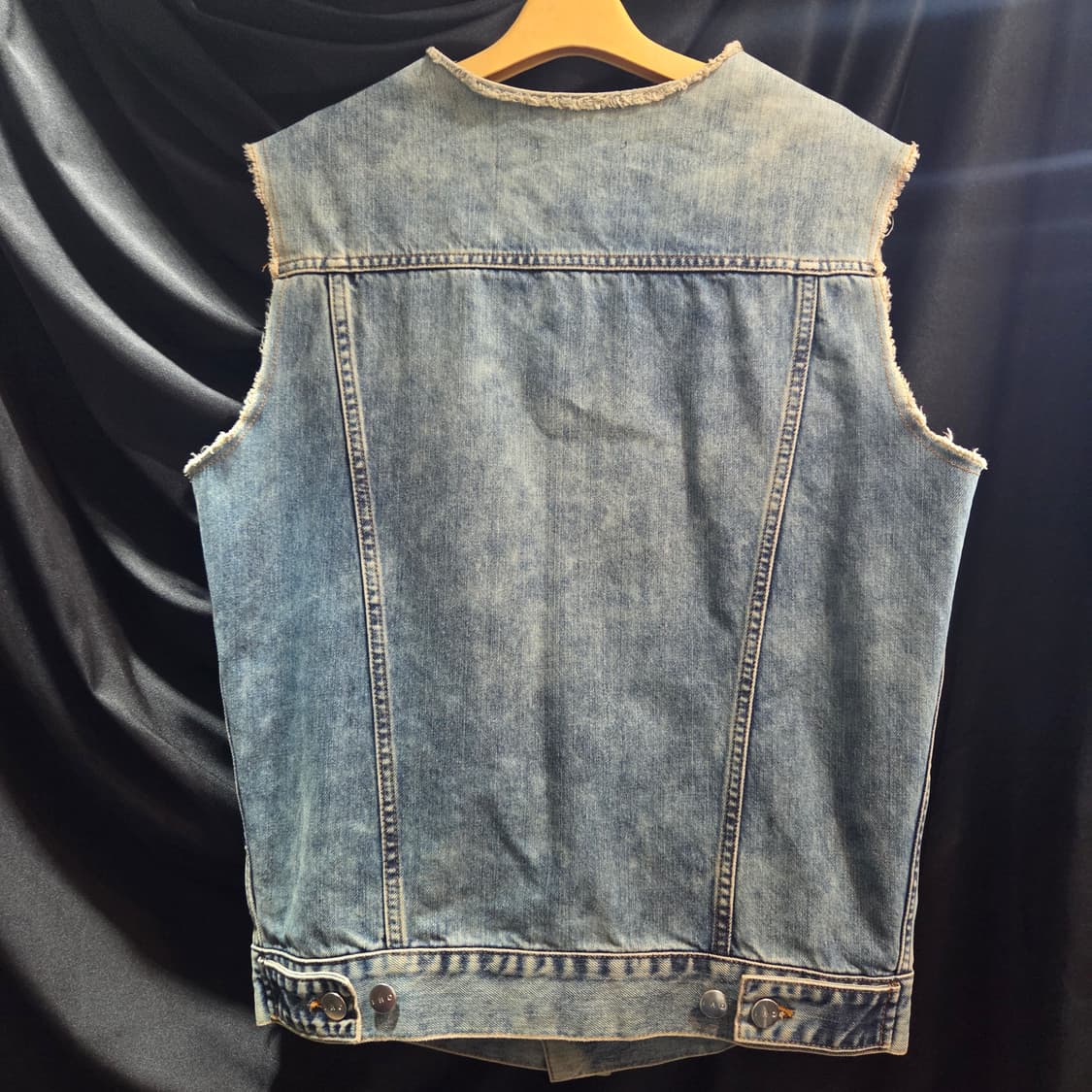 이로 컷오프 데님 베스트 상품이미지4