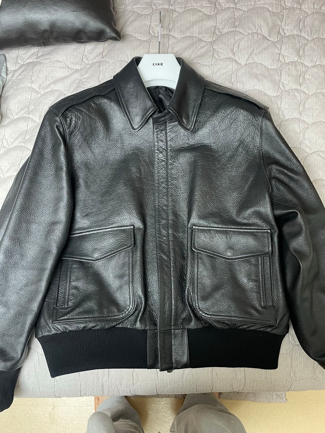 쿠어 a-2 레더자켓 상품이미지2