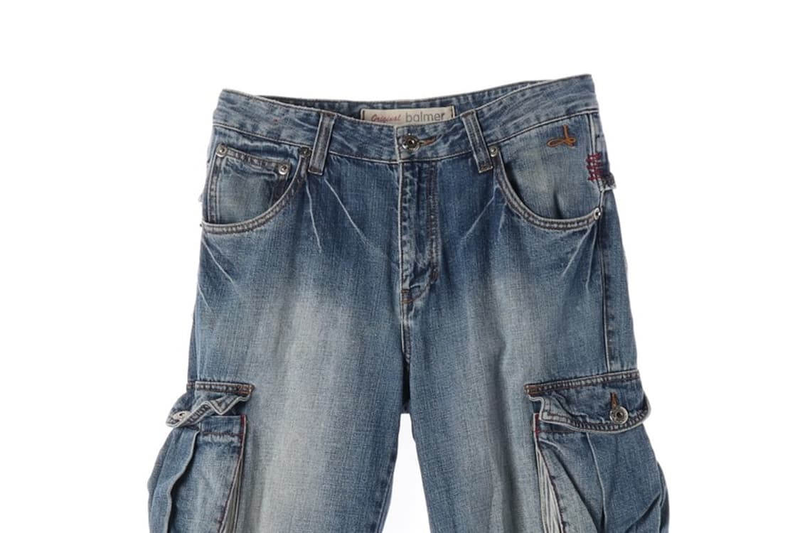 Balmer 입체 포켓 워싱 카고 데님 팬츠 32 상품이미지3