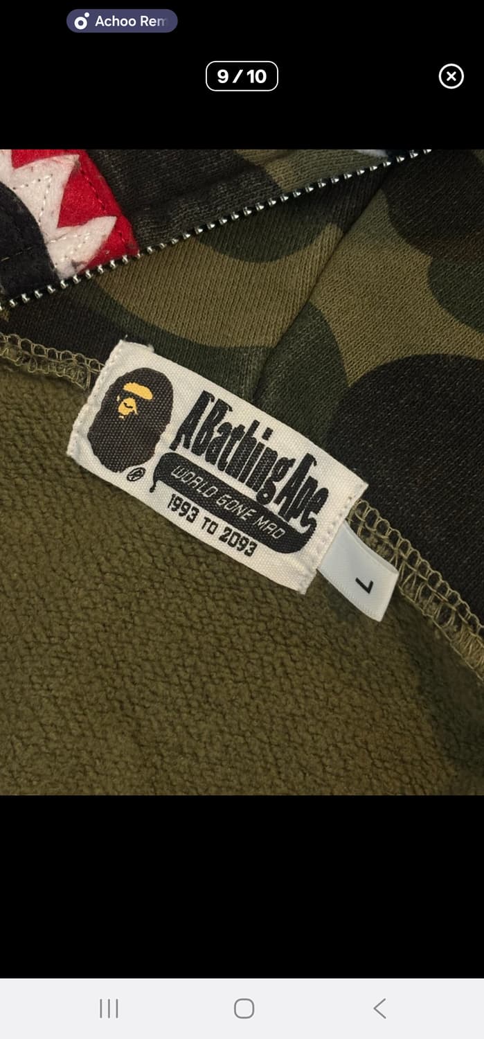 베이프 후드집업 ponr 녹계 상품이미지2