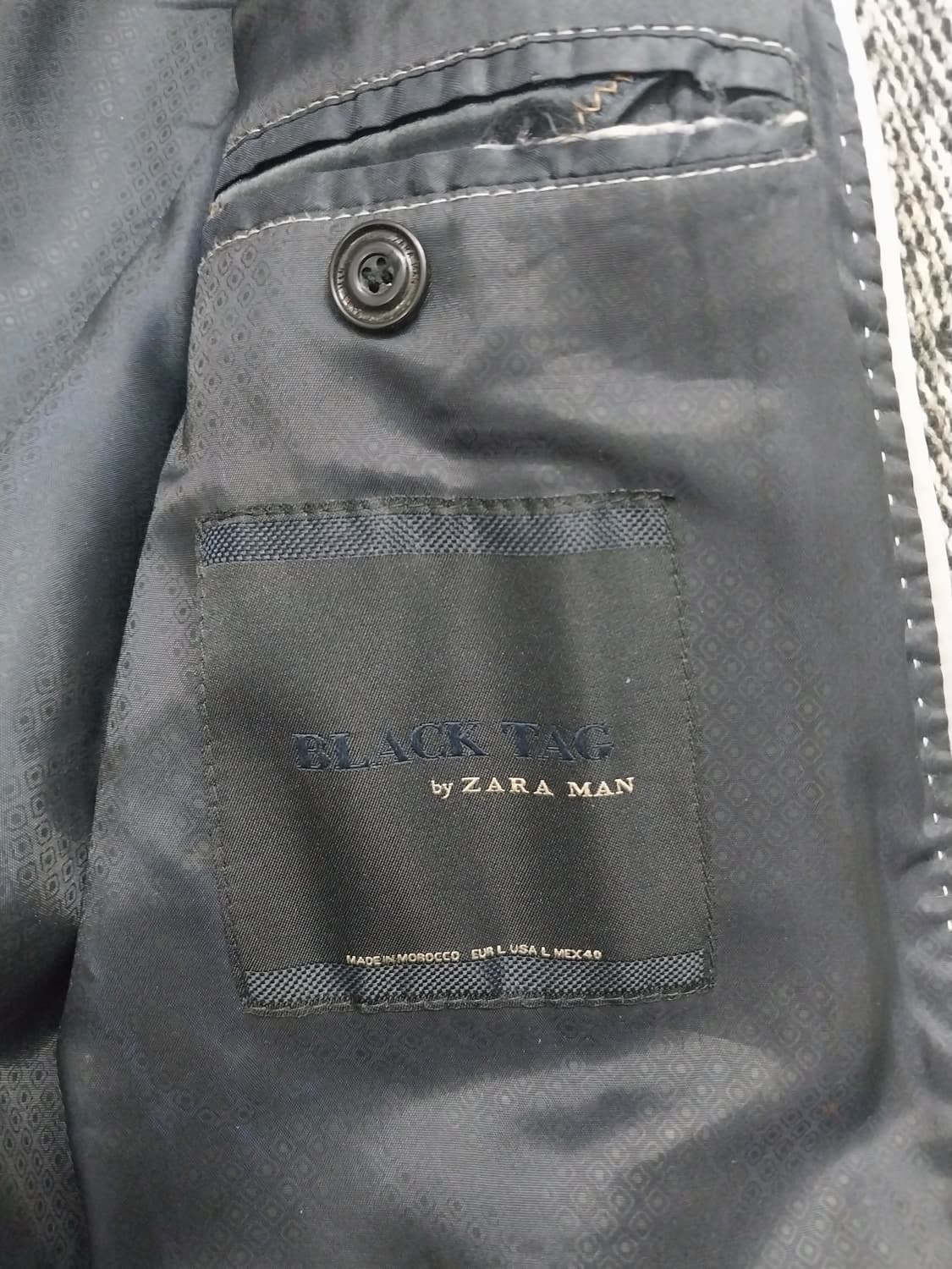 자라 헤링본 오버핏 코트 L 상품이미지5