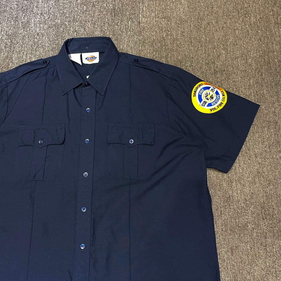 Dickies 디키즈 반팔 워크 셔츠 패치 네이비 상품이미지4
