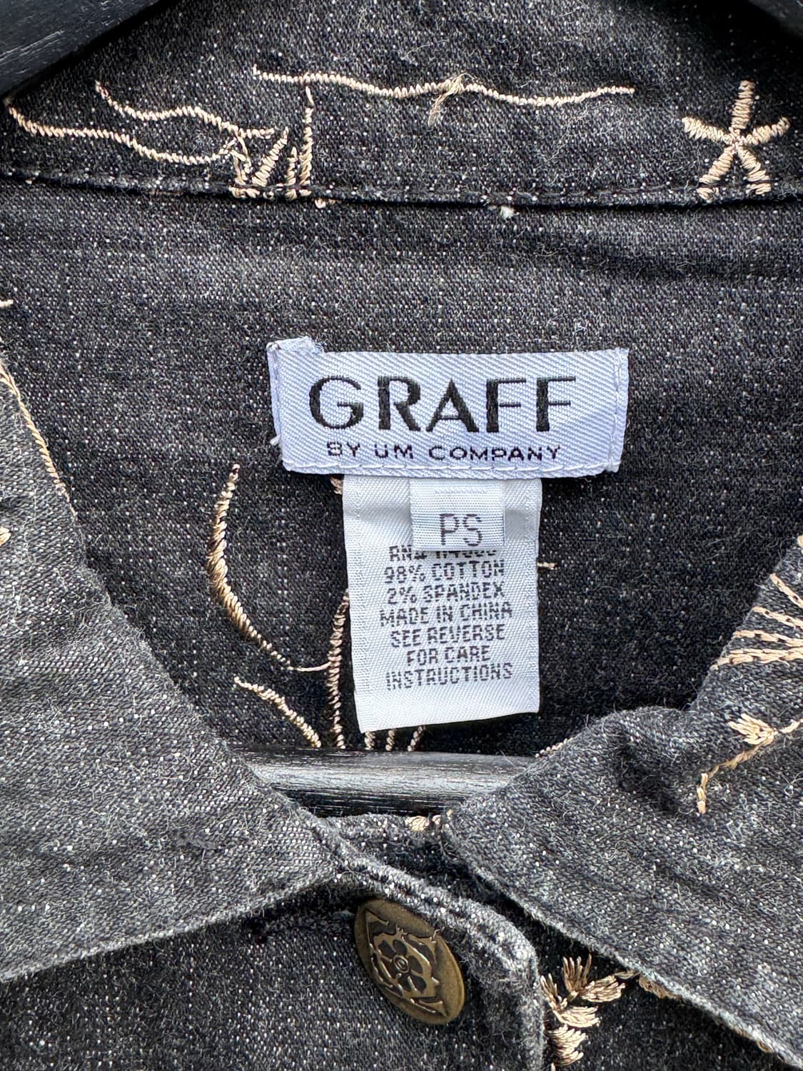 Graff by UM Company 오리엔탈 자수 데님 트러커자켓  상품이미지3