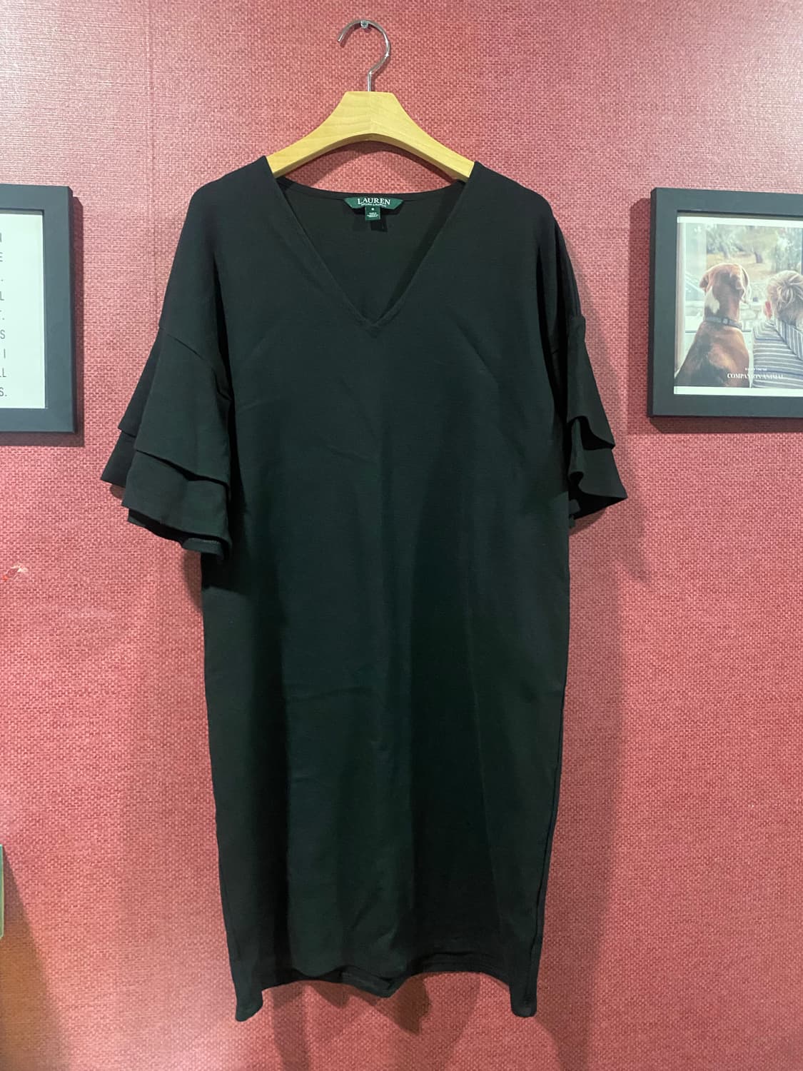 랄프로렌 블랙 프릴 소매 원피스 S 상품이미지6