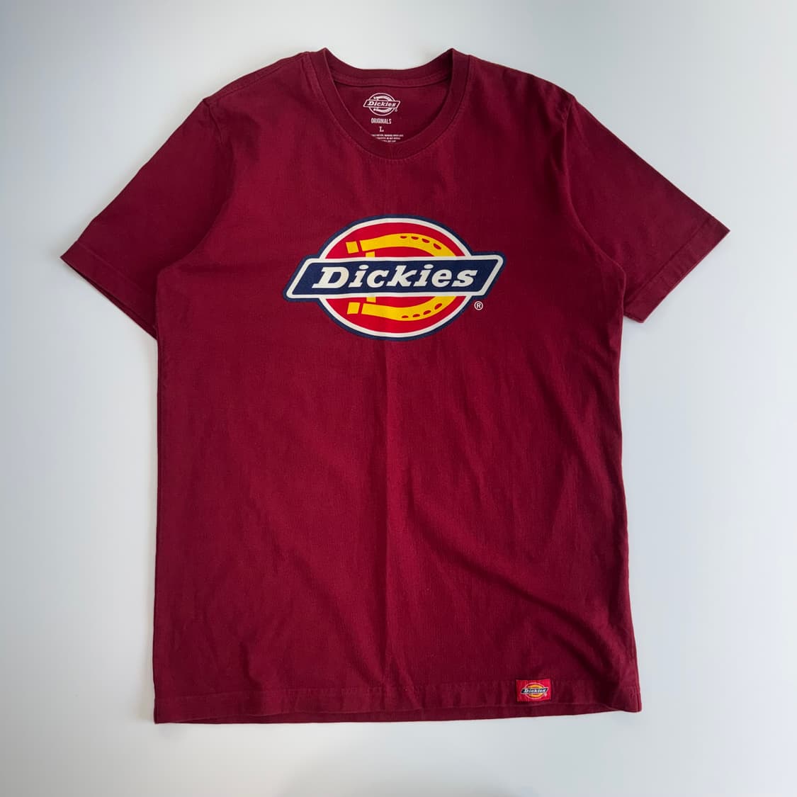 Dickies 디키즈 원형로고 버건디 반팔 상품이미지3