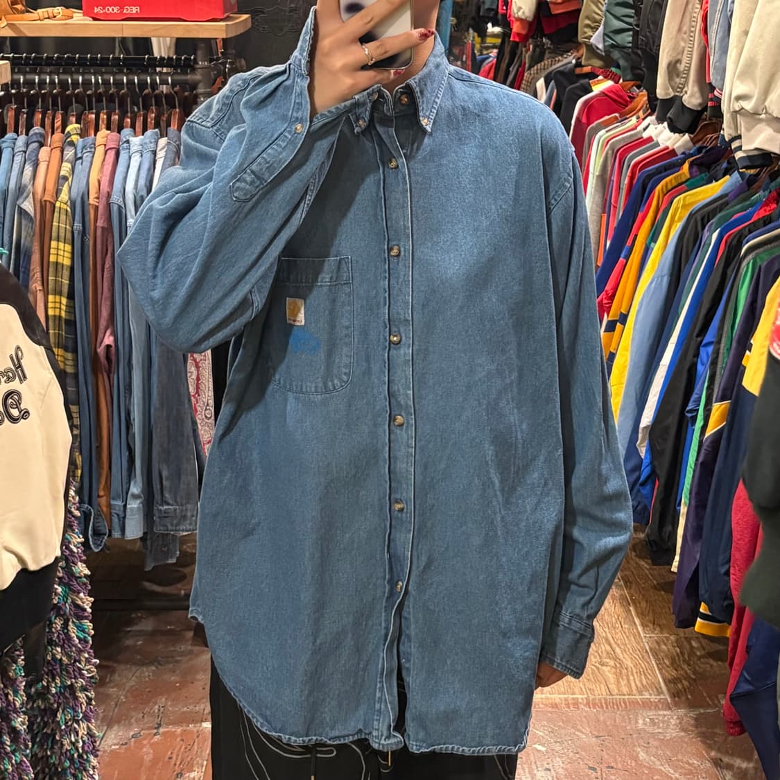 [HI] Carhartt 데님셔츠 중청 상품이미지2